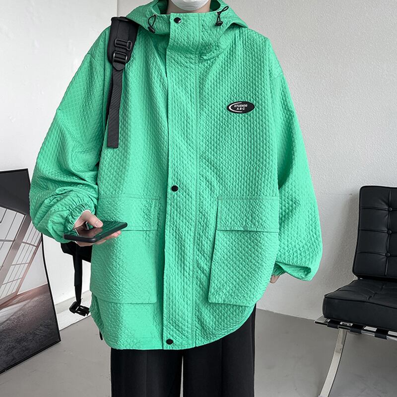 [YOULIN Series]★Jacket★ 3color Unisex Men's Large Size Casual with Hat Black White Green