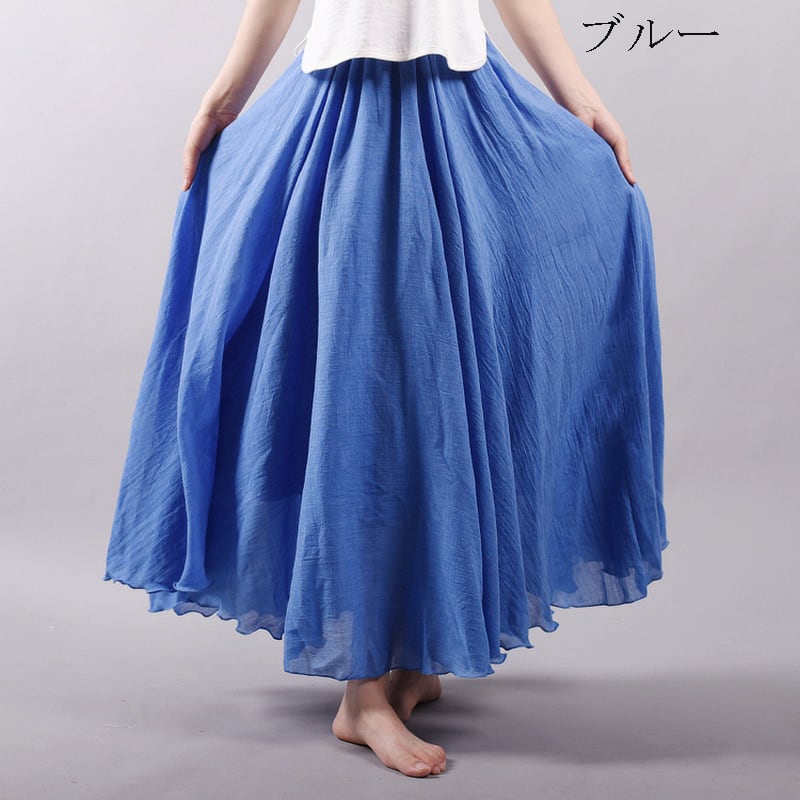 Chinese Style Skirt, Ethnic Style, Bottoms, Long Length, Improved Tang Suit, Chinese Clothes, 11 Colors Available, Cotton Linen