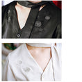 Load image into Gallery viewer, [Kokaisha---Hanaji Series] ★China style shirt★ 2color tops V-neck sexy temperament enhancement black white
