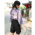 Load image into Gallery viewer, [Old Monster --- Rabbit Series] ★China style shirt★ 2color tops 3/4 sleeve tops black purple
