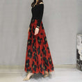 Load image into Gallery viewer, [NICHANG series] ★Floral pattern skirt★ 3 types of lengths available Large size Red Red
