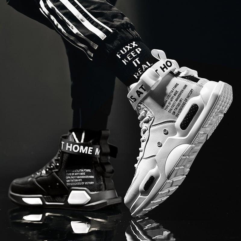 [Fufufu Series]★Shoes★ 2color Black or White Sports Shoes Sneakers Size 39-44 Futuristic Shoes Unisex Men's