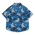 Load image into Gallery viewer, [TRAVEL ISSUANCE Series] ★Short Sleeve Shirt★ Hawaii Aloha Shirt Print Unisex Men's Blue Cool
