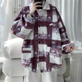 Load image into Gallery viewer, [Hyakuyakuge series] ★Jacket★ 3color outerwear unisex men's plaid pattern brown gray wine red
