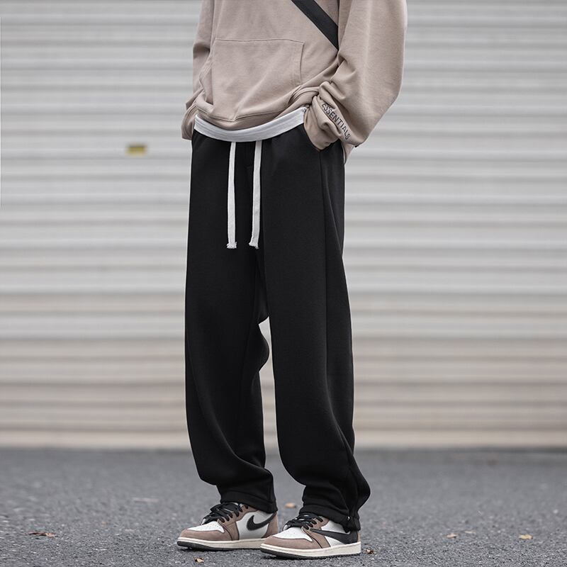 [BIGEMAN Series] ★Casual Pants★ 2color Bottoms Pants Unisex Men's Simple Black Light Gray