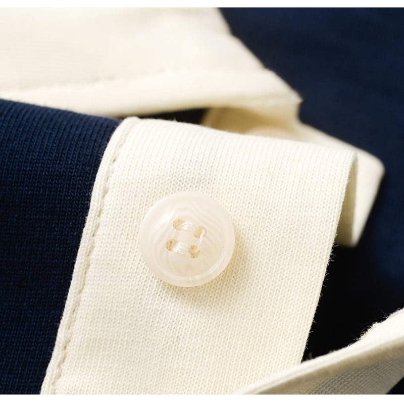 [Konamioka Series] ★POLO Shirt★ Tops Unisex Men's Color Scheme Casual Easy to Match Navy Blue