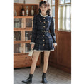 Load image into Gallery viewer, [MEIYI Series] ★One Piece★ Women's Short Length Plaid Pattern Commuting Date Office Lady Navy Improves Temperament
