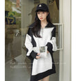 Load image into Gallery viewer, [DEER Choyo Deer Series] ★One piece★ Short length, casual, off-the-shoulder, color scheme Black White Black White S M L XL
