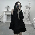 Load image into Gallery viewer, [Miyakoya Series] ★Parker★ Tops Sexy Women's Fashion Easy to Match Black Black Harajuku Style
