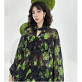 Load image into Gallery viewer, [YIDAO Series]★Setup★ 2-piece set, top and bottom set, shirt + shorts, slimming, cool, green, green
