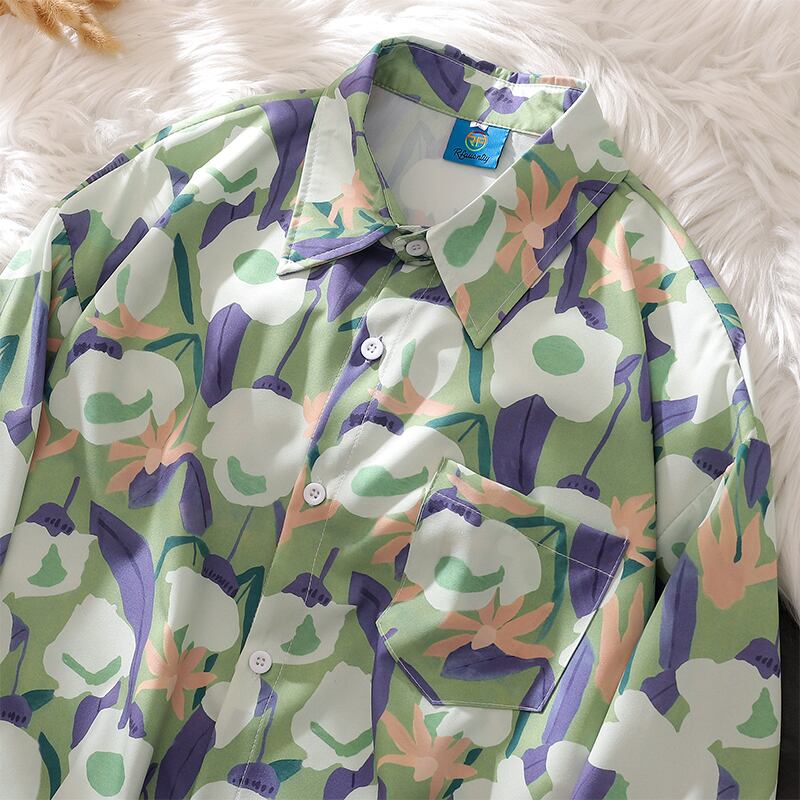 [HTTAOSUP Series]★Shirt★ 2color Tops Short Sleeve Shirt Unisex Men's ML XL 2XL Aloha Shirt