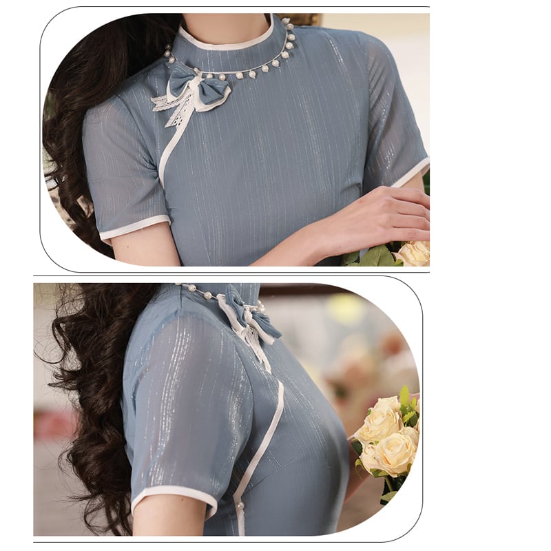 [RUYUN Series]★Cheongsam dress★ 2color Chinese style dress Elegant Temperament enhancement Large size