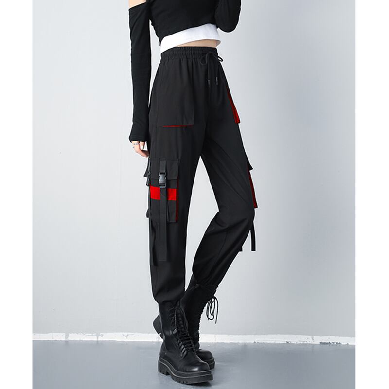 [AZE Series]★Casual pants★ 2color bottoms Black Autumn clothes Easy to match Color scheme Unique