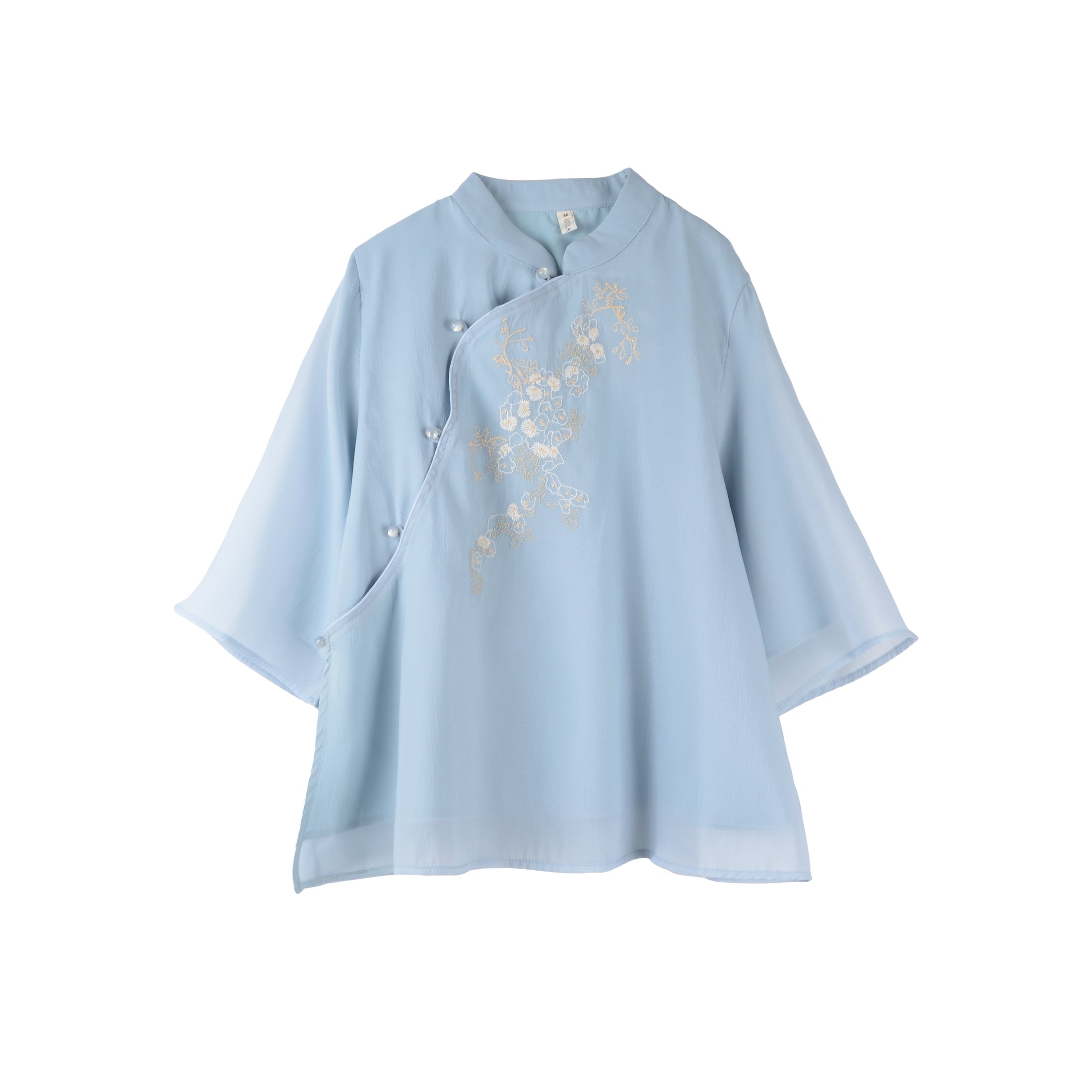 [Qing Series]★Chinese style tops★ 4color Chinese style shirt, Chinese clothes, summer clothes, Chinese clothes, Tang clothes, blue, white, pink