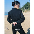 Load image into Gallery viewer, [Daiseiryusu Series] ★China style tops★ Fake layered design original chinese clothes cute black
