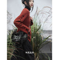 Load image into Gallery viewer, [Big Blue Dragon Series] ★Chinese style sweater★ Knit tops Dragon embroidery Chinese clothes Red Red New Year Christmas
