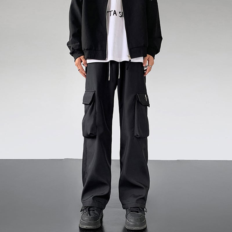 [V37 Series]★Casual pants★ 2color brushed lining pants bottoms unisex men's black coffee color