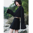 Load image into Gallery viewer, [Daiseiryusu Series] ★China Style Skirt★ Mini Skirt Sexy China Button Simple Black Black
