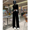 Load image into Gallery viewer, [YIREN Series]★Casual Pants★ 2color Bottoms Trousers Gaucho Pants Women's Gray Black
