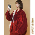 Load image into Gallery viewer, [FKZ Series]★Jacket★ 3color outerwear unisex men's stadium jacket black wine red green
