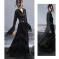 Load image into Gallery viewer, [Da Qinglong Shu Series] ★China style tops★ T-shirt V-neck velvet irregular easy to match
