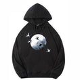 Load image into Gallery viewer, [Kuraho Koya Series] ★China style hoodie★ 2color black or white tops unisex crane with hat ML XL 2XL
