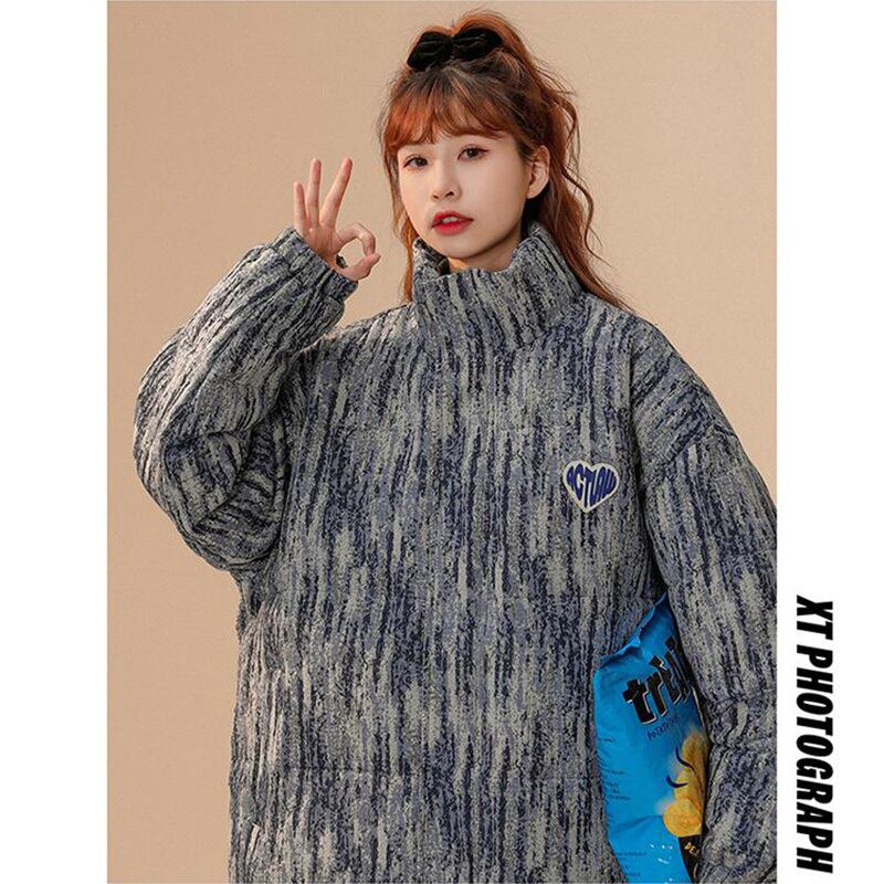 [Ushiomiomi Series] ★Winter Coat★ 2color Cotton Coat Unisex Men's Print Retro ML XL 2XL 3XL