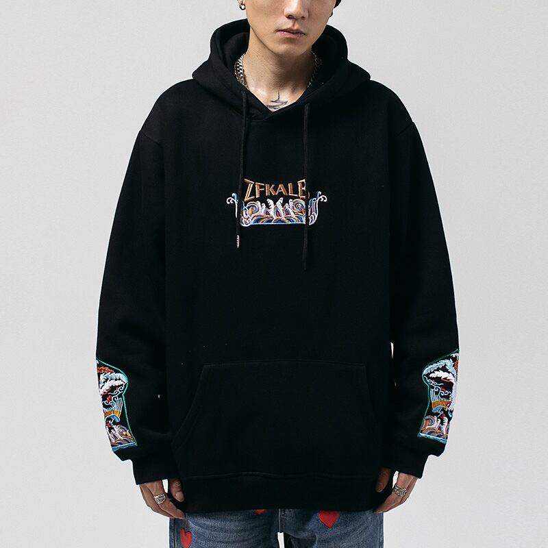 [51Ha Series] ★China Style Parka★ 2color Tops Embroidery Unisex Men's Ethnic Style White Black S M L XL