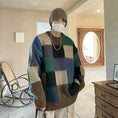 Load image into Gallery viewer, [Tetsusho Series]★Sweater★ 2color Knit Tops Unisex Men's Plaid Pattern Retro ML XL 2XL
