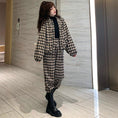 Load image into Gallery viewer, [Myojo Girl Series] ★China style setup★ 2-piece set Chinese clothes, improved Tang clothes, plaid pattern, thick autumn clothes, winter clothes ML XL 2XL
