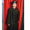 Load image into Gallery viewer, [Kokaisha --- Chichiku Series] ★China style outerwear★ Rasha switching fake layered black black
