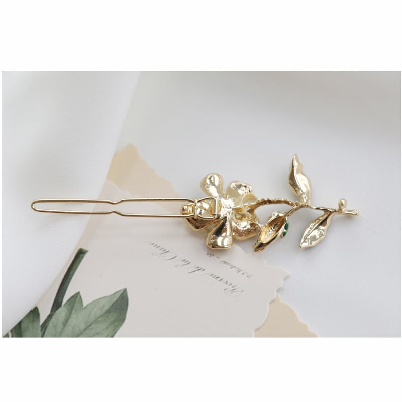 [SUZEE Series]★China Style Hair Ornament★ Hairpin Pair Gardenia Flower Ladies Accessories Literary Style Retro