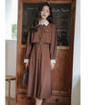 Load image into Gallery viewer, [Encounter series] ★Dress★ 2color with belt corduroy temperament improvement date easy to match
