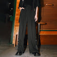 Load image into Gallery viewer, [Ancient monster house---Yunmeng Yukan series]★China style pants★Bottoms Gaucho pants Black Black slimming wear
