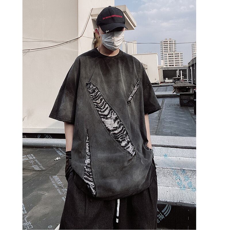 【UUCSCC系列】★T卹★上衣復古男女通用男士寬鬆獨特SML XL 2XL 3XL