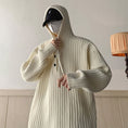 Load image into Gallery viewer, [Emeisa Series] ★Sweater★ 3color Knit Tops Unisex Men's Hooded Vertical Striped Casual
