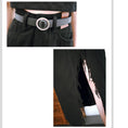 Load image into Gallery viewer, [Kokaisha---Hikimai Series] ★Denim skirt★ 2color bottoms with belt and slit black blue
