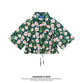 Load image into Gallery viewer, [ANAMONE STUDIO series] ★Floral pattern shirt★ Tops, short sleeves, print, retro, SML, short length, summer clothes, cool
