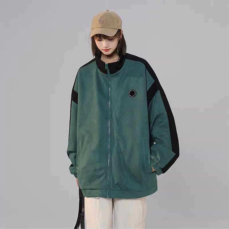 [Fujiman Series]★Jacket★ 4color outerwear color scheme casual unisex men's sports style easy to match