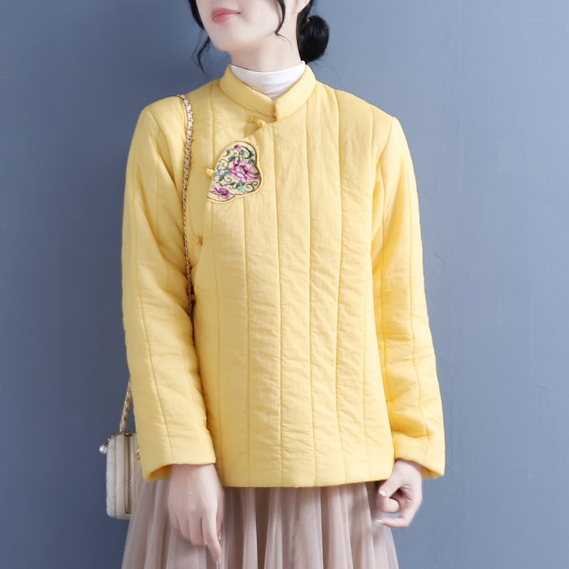 [Qing Series]★Chinese style coat★ 5color cotton coat tops embroidery green yellow pink red black Chinese clothes