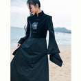 Load image into Gallery viewer, [Da Qinglong Shu Series] ★Chinese style dress★ Fake layered Chinese clothing slimming black black original
