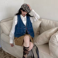 Load image into Gallery viewer, [KEKE Series] ★Vest★ Tops Denim Jeans Stylish Cute Button Hat Easy to match
