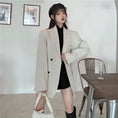 Load image into Gallery viewer, [Miyakoya Series]★Blazer with chain★ 2color black or beige outerwear unisex costume retro simple
