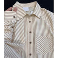 Load image into Gallery viewer, [YIHAO Series]★Shirt★ Tops, long sleeve shirt, vertical stripes, striped pattern, easy to match, ladies, loose fit
