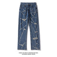 Load image into Gallery viewer, [BIGEMAN Series]★Denim Pants★ Unique Bottoms Trousers Men's Large Size Distressed Blue Blue
