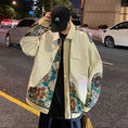 Load image into Gallery viewer, [Doon Series] ★Chinese-style stadium jacket★ Jacket, outerwear, Sukajan, lace, embroidery, unisex, black, beige, black
