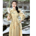 Load image into Gallery viewer, [Az Suna Series] ★Chinese style dress★ Chinese dress print switching SML XL Retro SML XL
