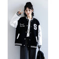 Load image into Gallery viewer, [ZISU0 series] ★Outer★ Stadium jacket fashion ladies black black color scheme alphabet
