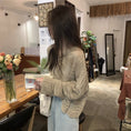 Load image into Gallery viewer, [Saikusou Series] ★Sweater★ 3color Knit Tops Openwork Mini Length Loose V Neck Beige Simple
