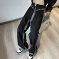 Load image into Gallery viewer, [TUOFEI Series]★Denim pants★Bottoms, pants, unisex, men's, easy to match, black, black, stylish
